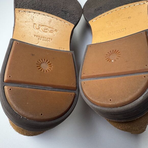 UGG Mens Chukka Boots 10.5 Brown Suede Leather Treadlite Comfort Leather Lined - Picture 12 of 15